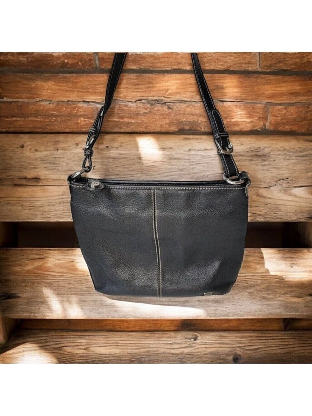 The Sak - Classic Black Leather Pebbled Purse